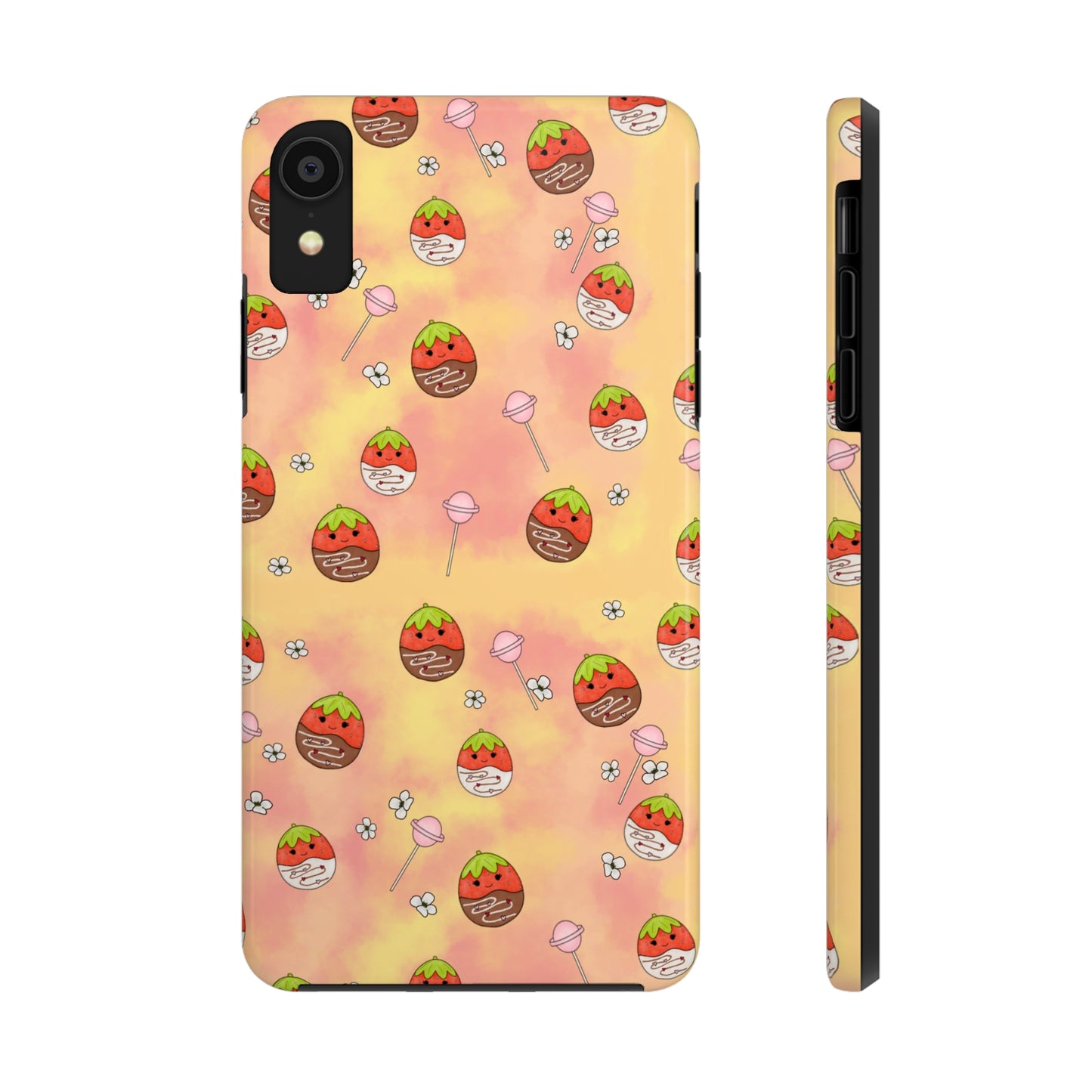 Tasty Chocolate Strawberries and Candy squish inspired Tough Phone Case iPhone 7, 8, X, 11, 12, 13, 14 & more