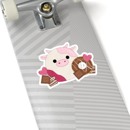 Pink Cow squish inspired + Sweet Desserts Kiss-Cut Sticker