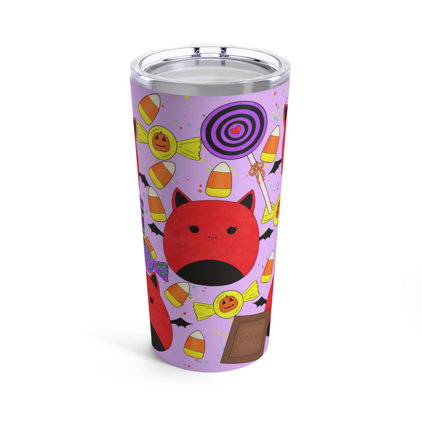 Cute Halloween Bat squish inspired+Candies (A) Tumbler 20oz