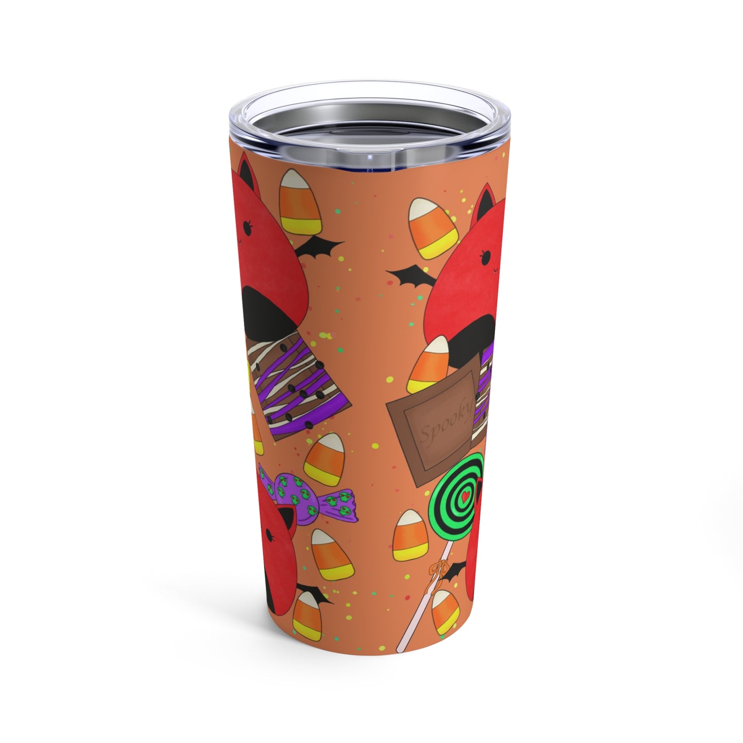 Cute Halloween Bat squish inspired+Candies (B) Tumbler 20oz