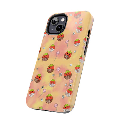 Tasty Chocolate Strawberries and Candy squish inspired Tough Phone Case iPhone 7, 8, X, 11, 12, 13, 14 & more