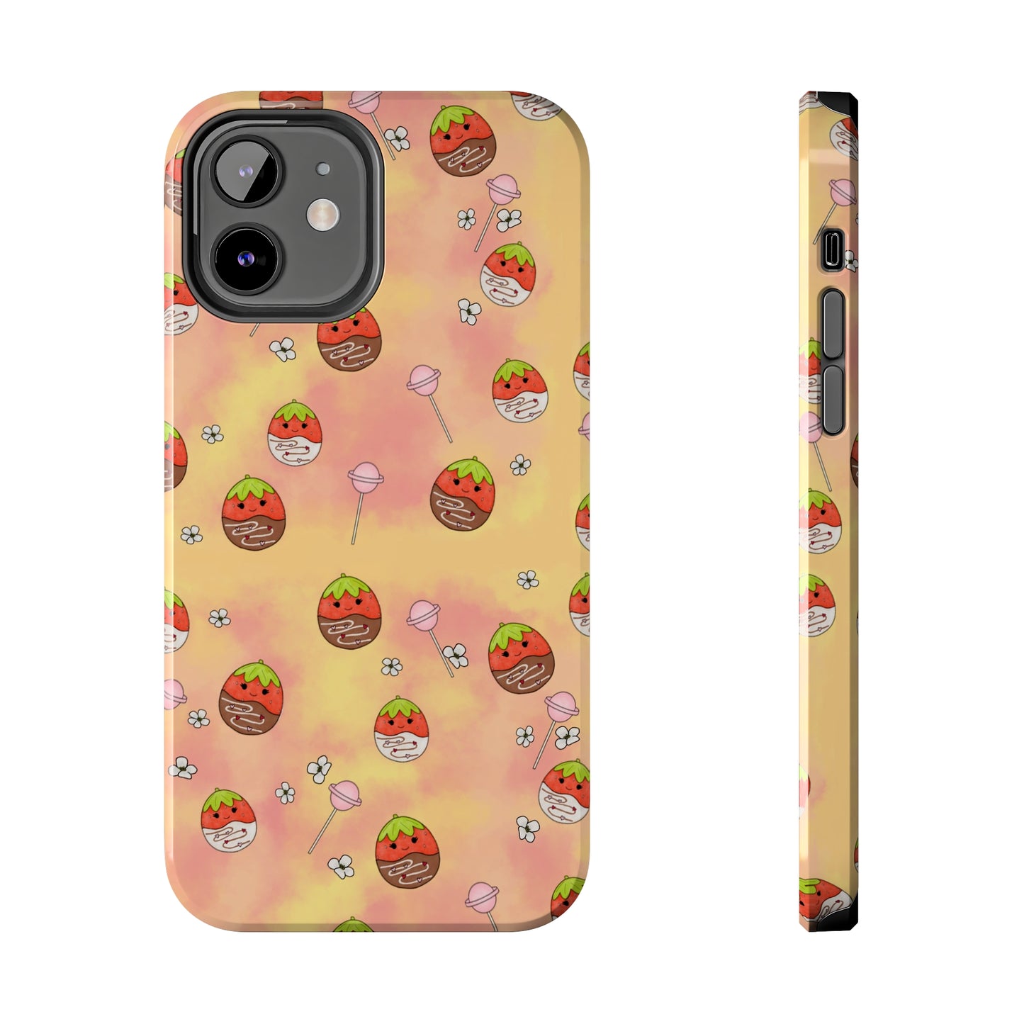 Tasty Chocolate Strawberries and Candy squish inspired Tough Phone Case iPhone 7, 8, X, 11, 12, 13, 14 & more