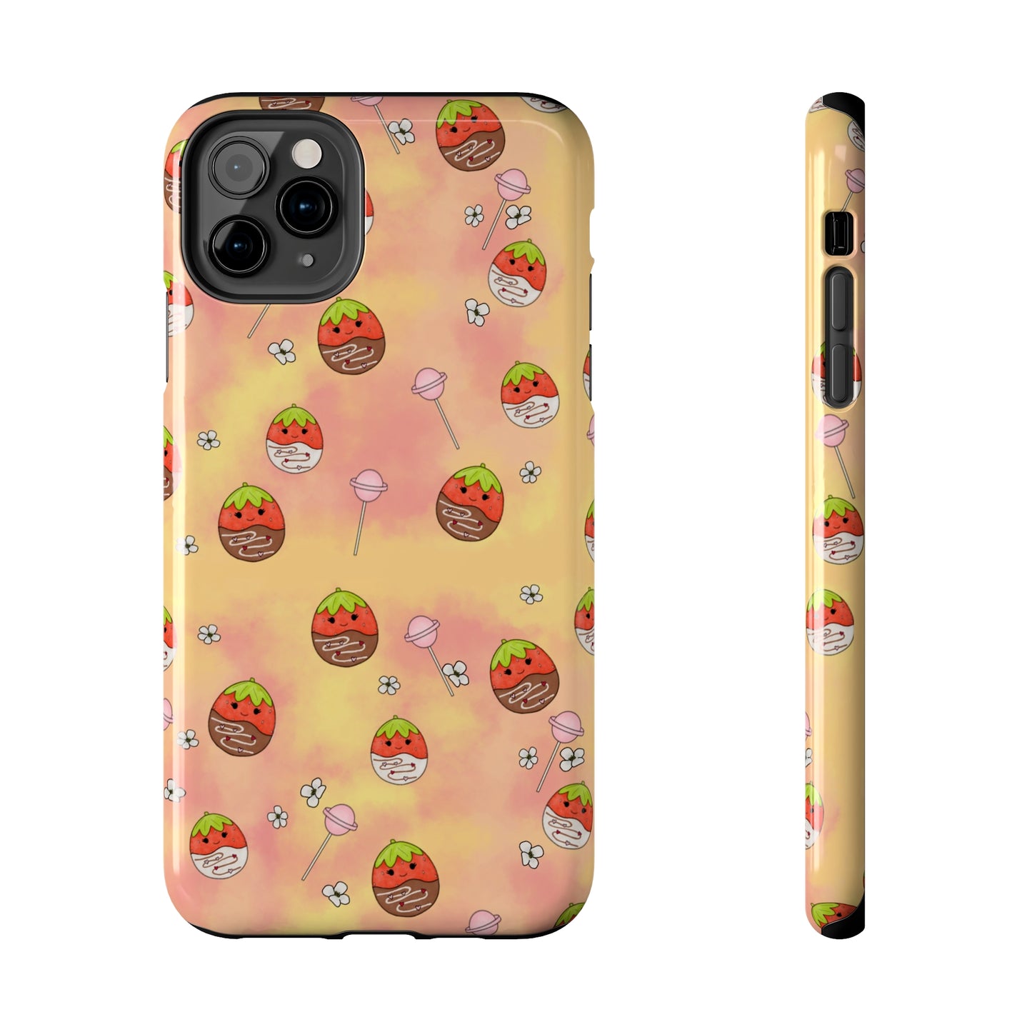 Tasty Chocolate Strawberries and Candy squish inspired Tough Phone Case iPhone 7, 8, X, 11, 12, 13, 14 & more