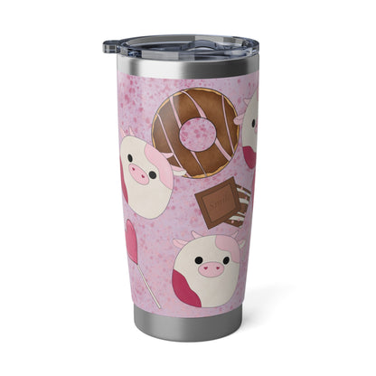 Cute Pink Cow squish inspired + Sweet Treats Vagabond 20oz Tumbler