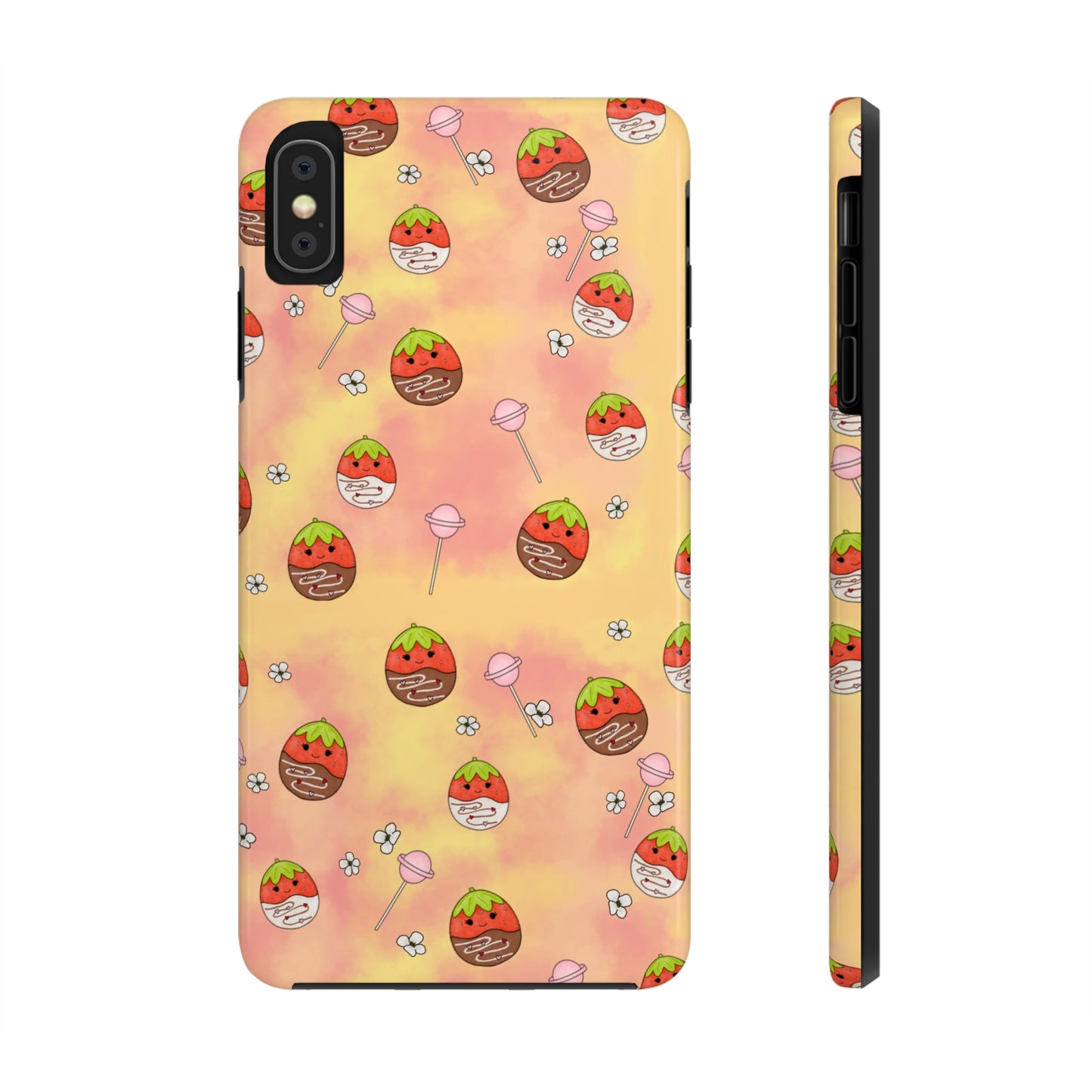 Tasty Chocolate Strawberries and Candy squish inspired Tough Phone Case iPhone 7, 8, X, 11, 12, 13, 14 & more