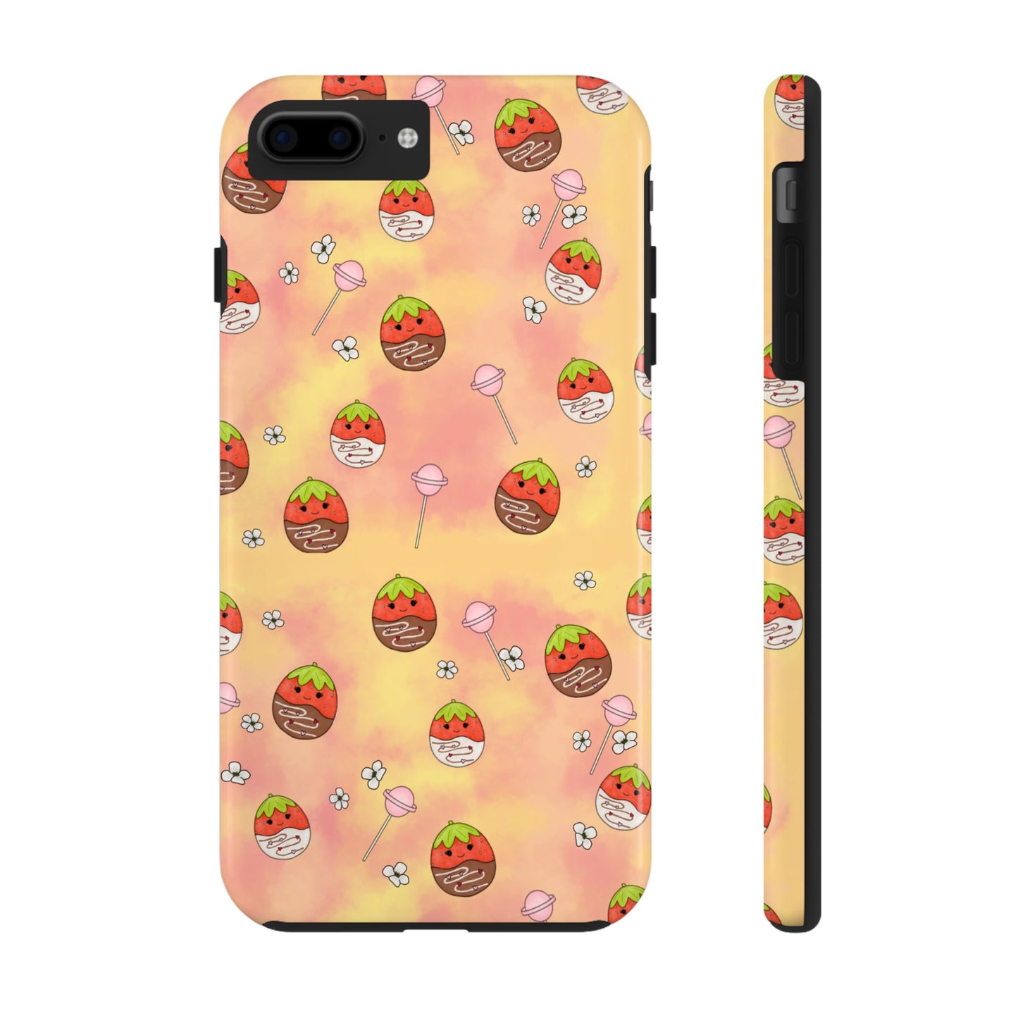 Tasty Chocolate Strawberries and Candy squish inspired Tough Phone Case iPhone 7, 8, X, 11, 12, 13, 14 & more