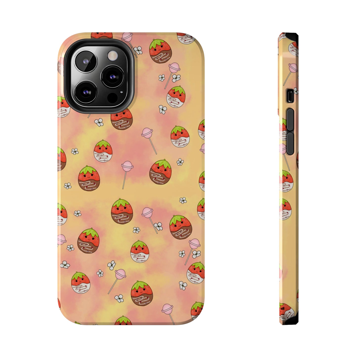 Tasty Chocolate Strawberries and Candy squish inspired Tough Phone Case iPhone 7, 8, X, 11, 12, 13, 14 & more