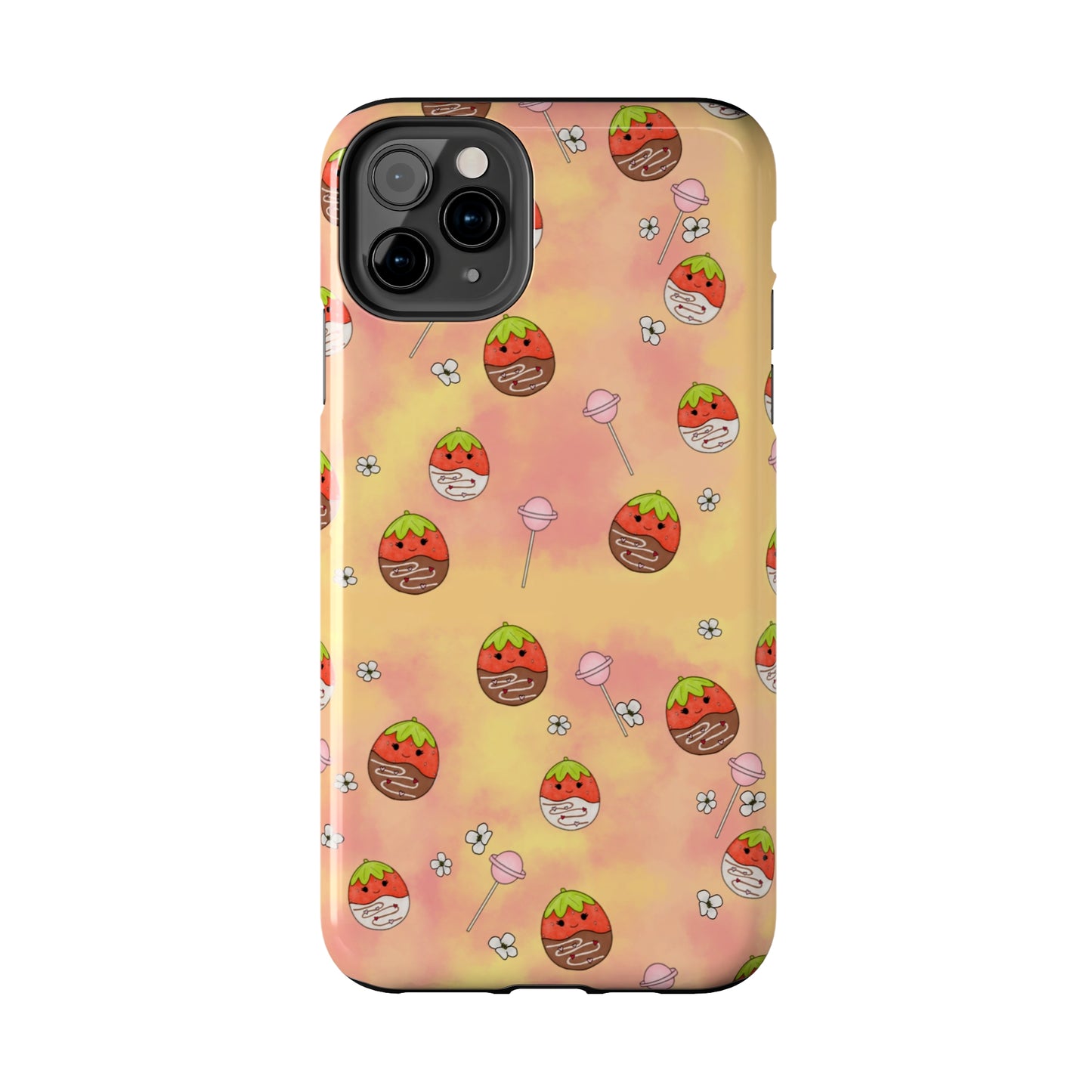 Tasty Chocolate Strawberries and Candy squish inspired Tough Phone Case iPhone 7, 8, X, 11, 12, 13, 14 & more