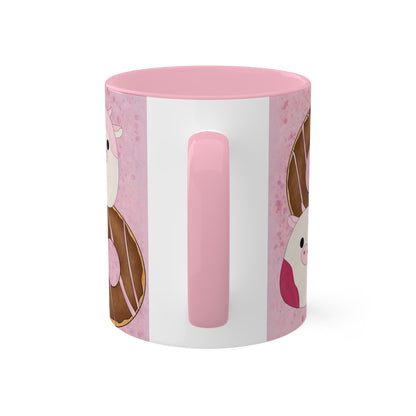 Cute Pink Cow squish inspired + Sweet Treats Mug, 11oz