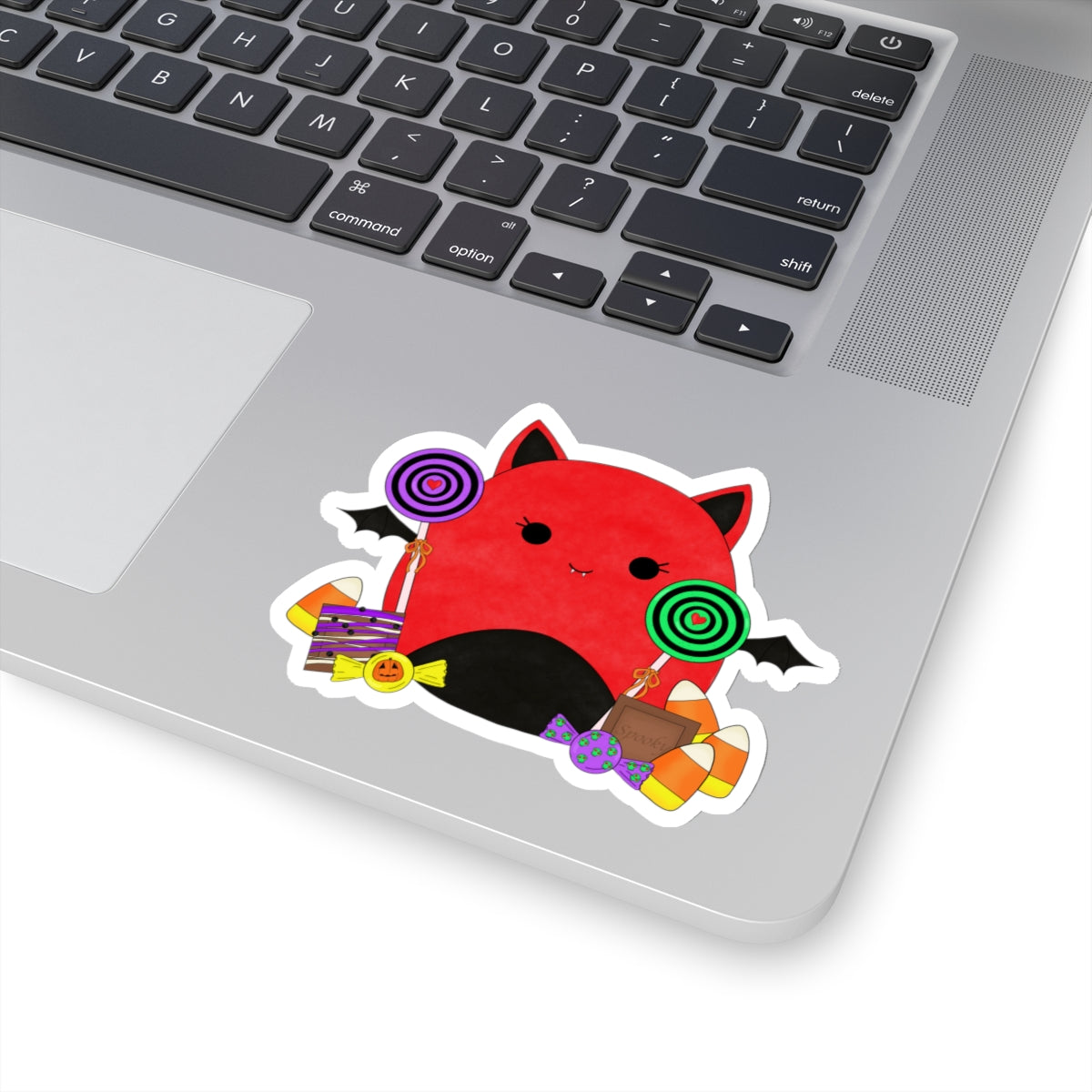 Cute Halloween Bat squish inspired & Candies Kiss Cut Sticker