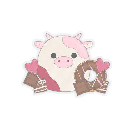 Pink Cow squish inspired + Sweet Desserts Kiss-Cut Sticker