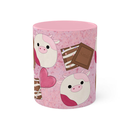 Cute Pink Cow squish inspired + Sweet Treats Mug, 11oz