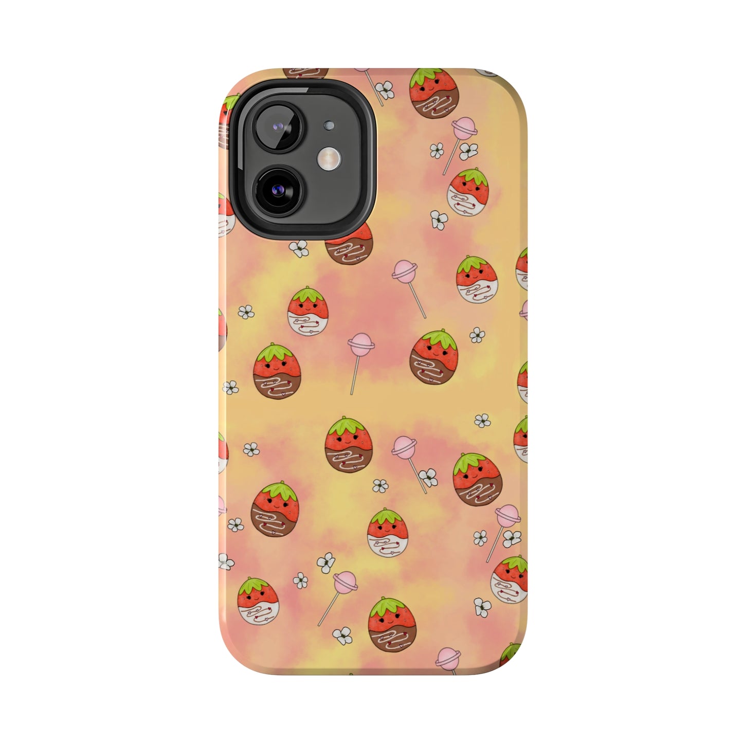 Tasty Chocolate Strawberries and Candy squish inspired Tough Phone Case iPhone 7, 8, X, 11, 12, 13, 14 & more