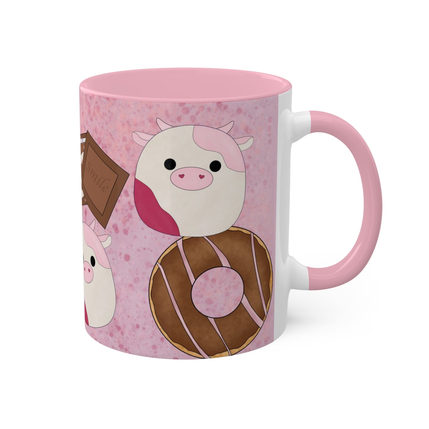 Cute Pink Cow squish inspired + Sweet Treats Mug, 11oz