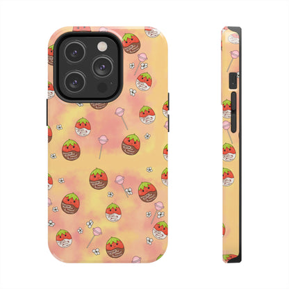 Tasty Chocolate Strawberries and Candy squish inspired Tough Phone Case iPhone 7, 8, X, 11, 12, 13, 14 & more