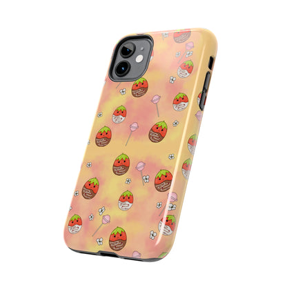 Tasty Chocolate Strawberries and Candy squish inspired Tough Phone Case iPhone 7, 8, X, 11, 12, 13, 14 & more