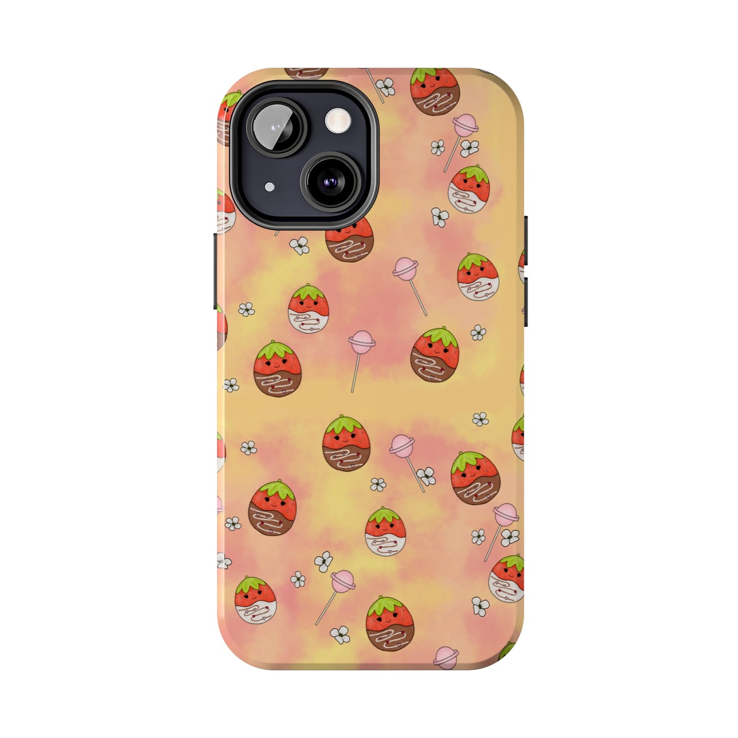 Tasty Chocolate Strawberries and Candy squish inspired Tough Phone Case iPhone 7, 8, X, 11, 12, 13, 14 & more