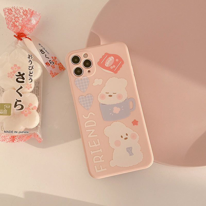 Adorable Pink Friend Bunny iPhone Case