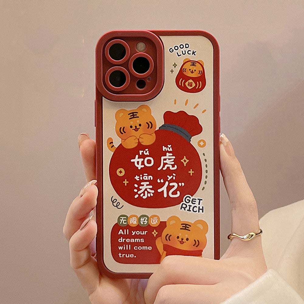 Multiple Design Options Cute Red Year Of Tiger iPhone Case