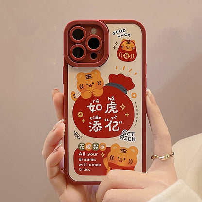 Multiple Design Options Cute Red Year Of Tiger iPhone Case