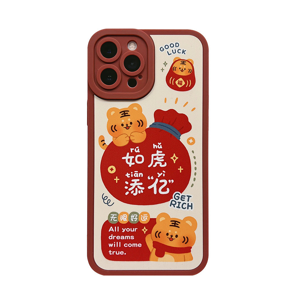 Multiple Design Options Cute Red Year Of Tiger iPhone Case