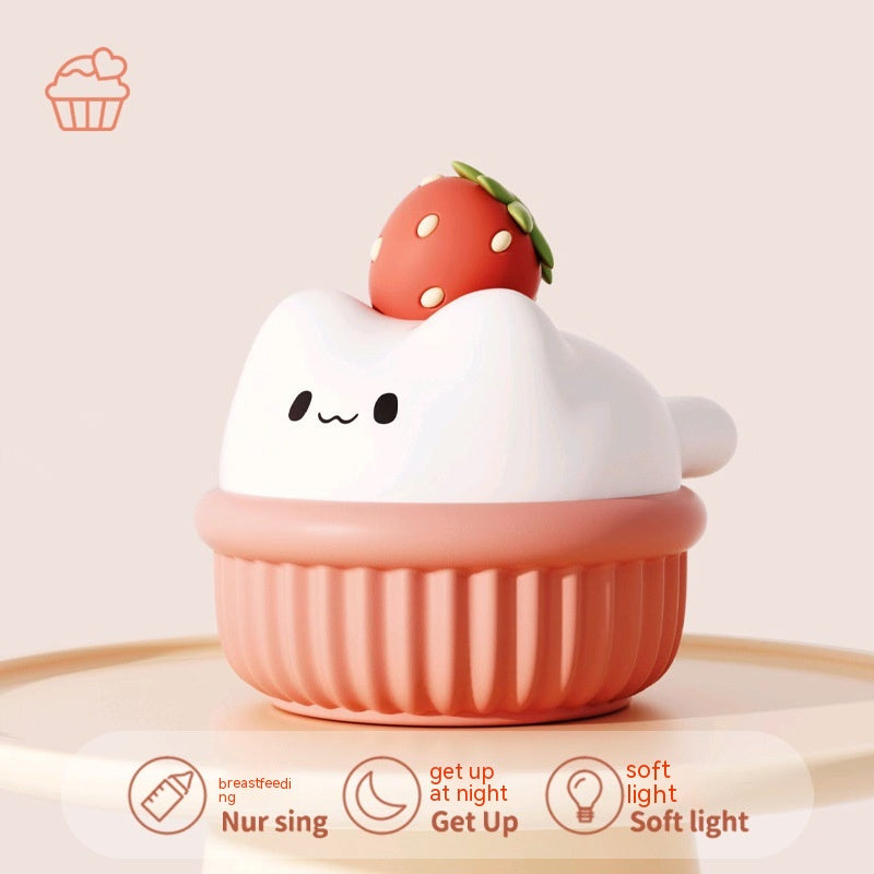 Kawaii USB Cat Cupcake Night Light