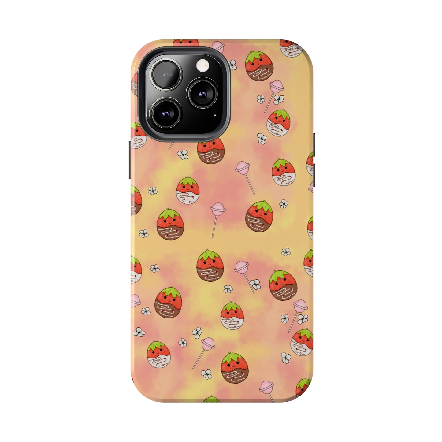 Tasty Chocolate Strawberries and Candy squish inspired Tough Phone Case iPhone 7, 8, X, 11, 12, 13, 14 & more