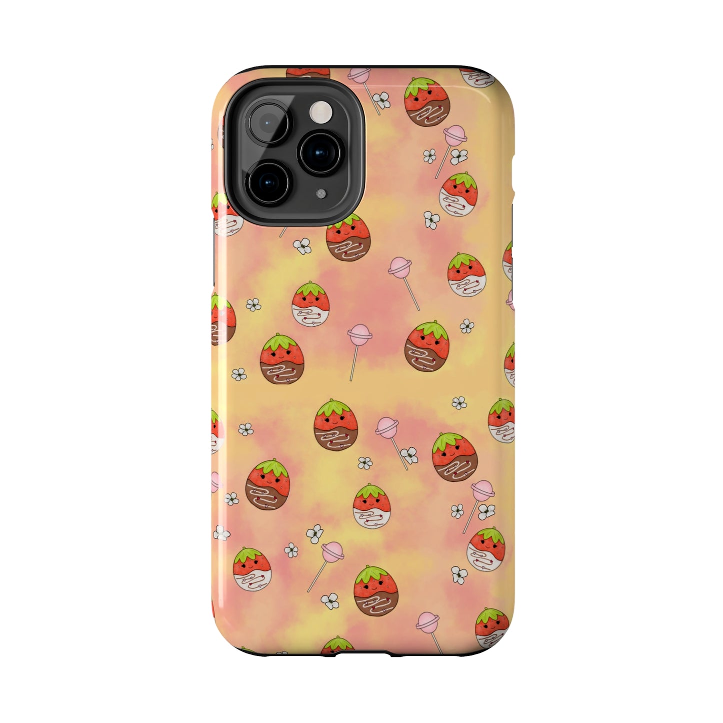 Tasty Chocolate Strawberries and Candy squish inspired Tough Phone Case iPhone 7, 8, X, 11, 12, 13, 14 & more