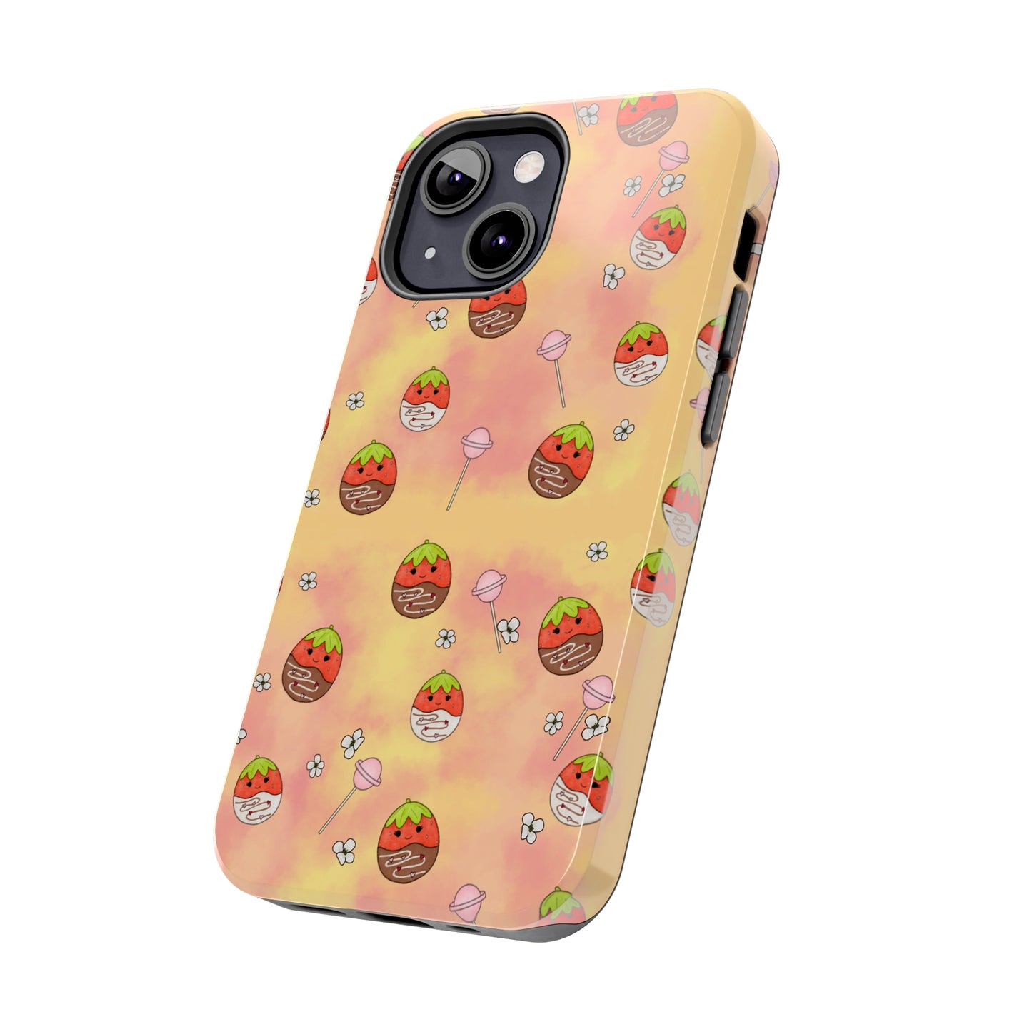 Tasty Chocolate Strawberries and Candy squish inspired Tough Phone Case iPhone 7, 8, X, 11, 12, 13, 14 & more