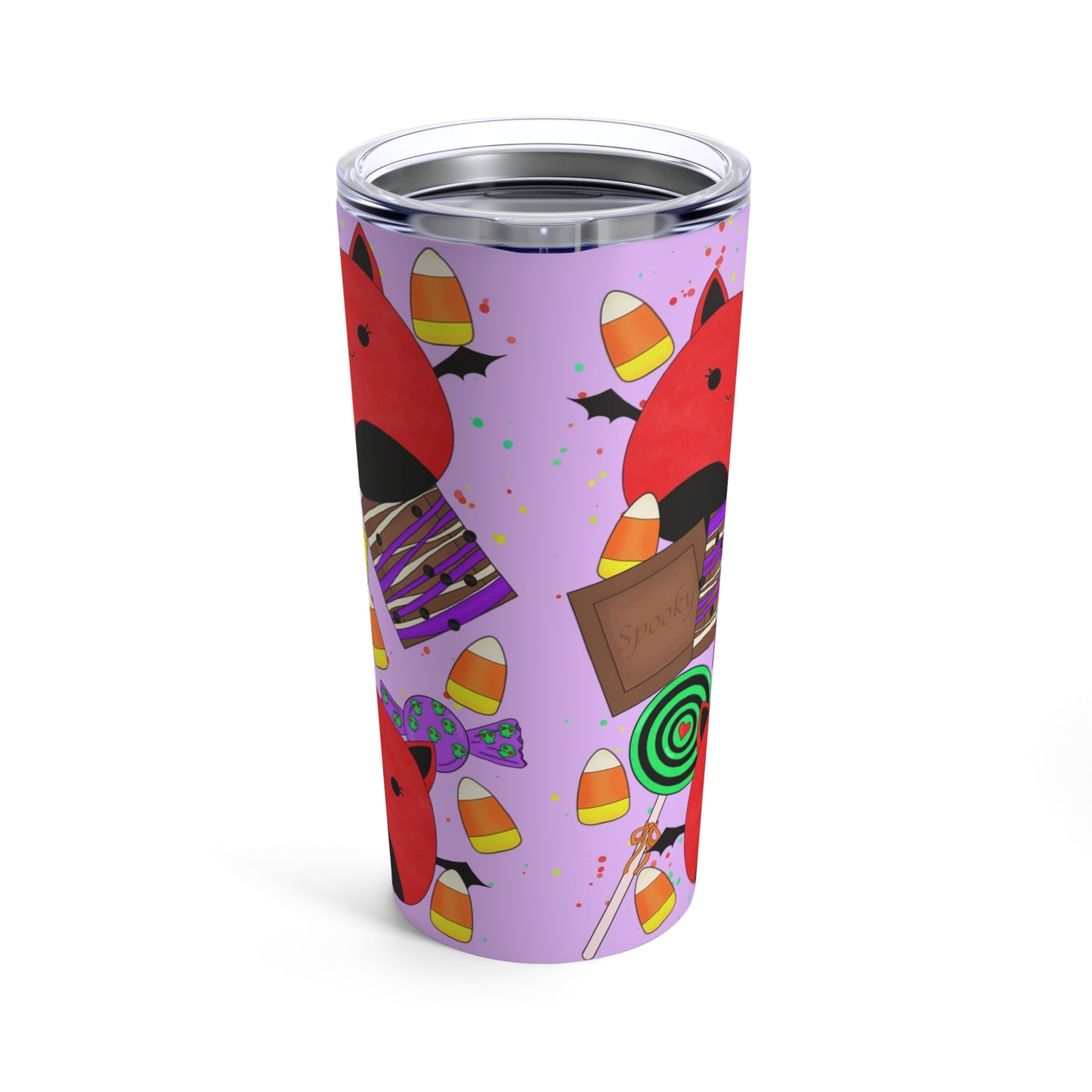 Cute Halloween Bat squish inspired+Candies (A) Tumbler 20oz