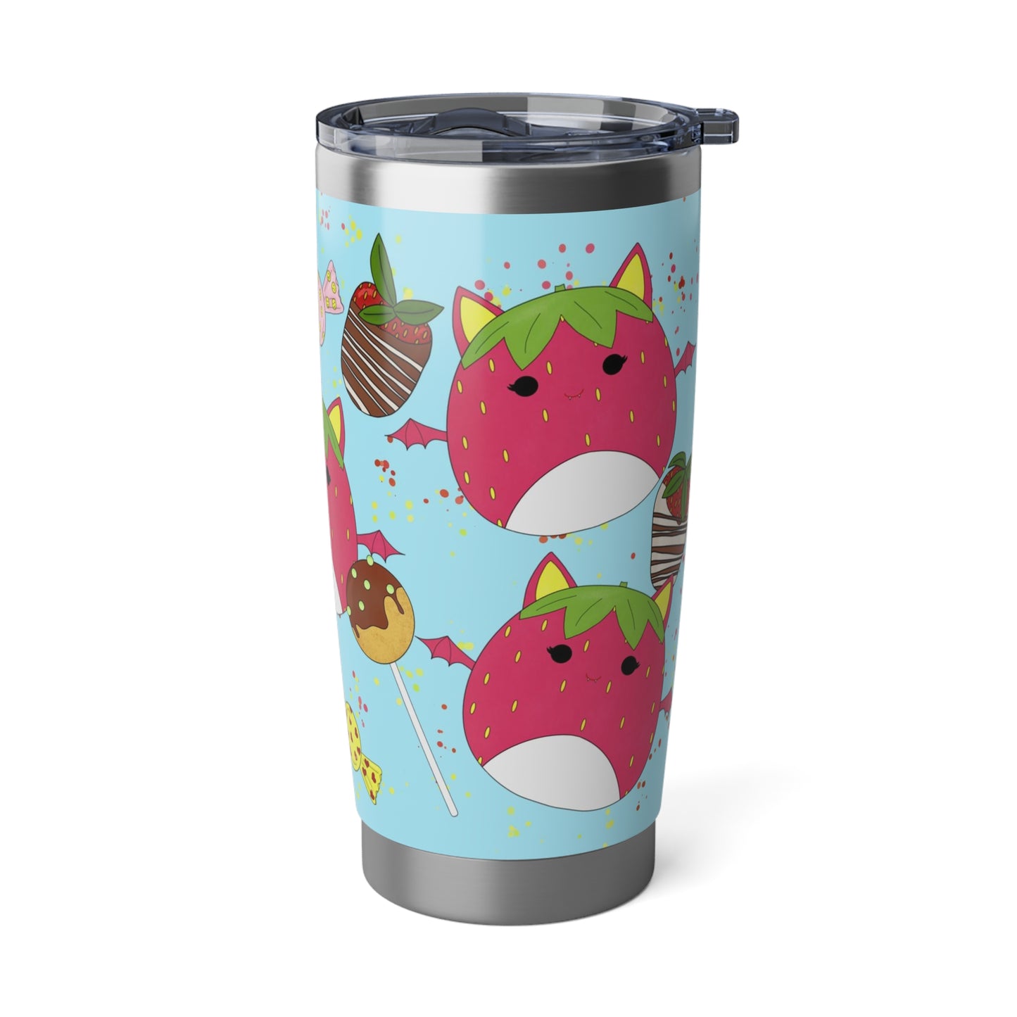 Cute Strawberry Fruit Bat squish inspired + Desserts Vagabond 20oz Tumbler