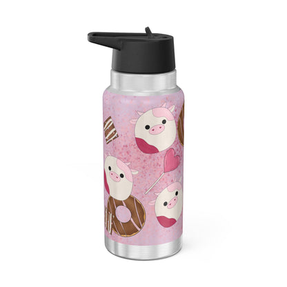 Cute Pink Cow squish inspired + Sweet Treats Gator Tumbler, 32oz