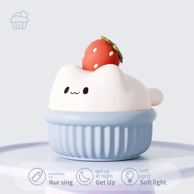 Kawaii USB Cat Cupcake Night Light