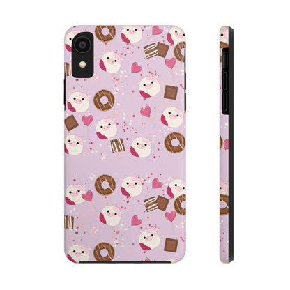 Cute Pink Cow squish inspired + Sweet Desserts/Treats Tough Phone Case. iPhone 7, 8, X, 11, 12, 13, 14 & more