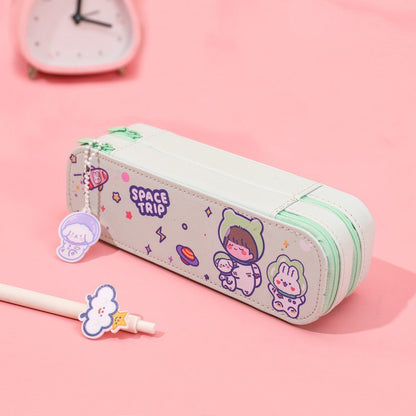 Kawaii Space Astronut Double-Layer Pencil Case