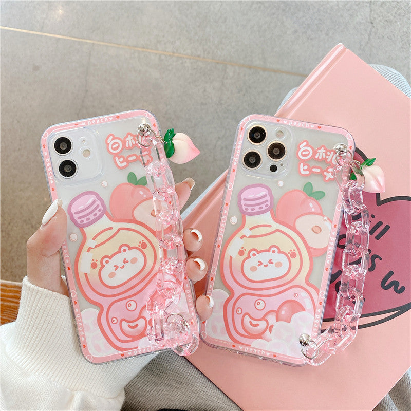 Adorable Peachy Drink Bear iPhone Case