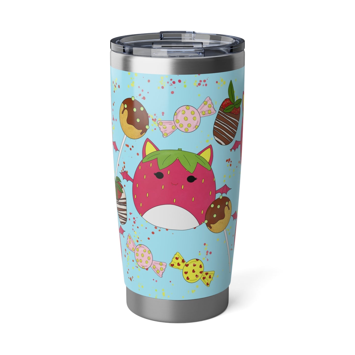 Cute Strawberry Fruit Bat squish inspired + Desserts Vagabond 20oz Tumbler