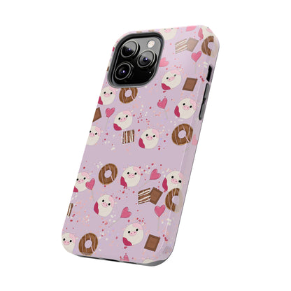 Cute Pink Cow squish inspired + Sweet Desserts/Treats Tough Phone Case. iPhone 7, 8, X, 11, 12, 13, 14 & more