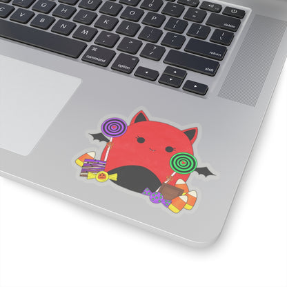 Cute Halloween Bat squish inspired & Candies Kiss Cut Sticker