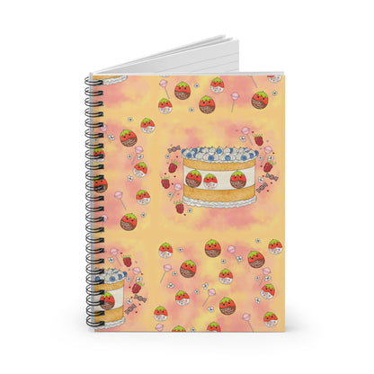 Tasty Chocolate Strawberries squish inspired + Cake Spiral Notebook - Ruled Line