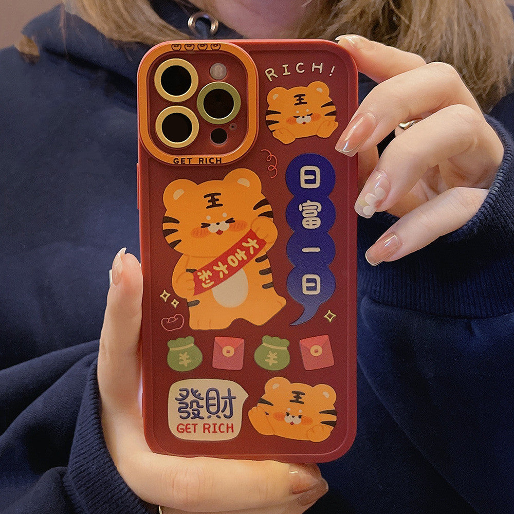 Multiple Design Options Cute Red Year Of Tiger iPhone Case