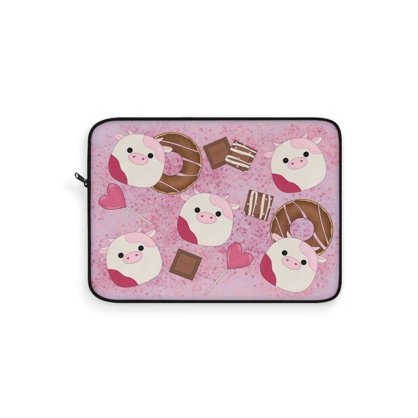 Pink Cow and Sweet Treats Squish Inspired Laptop Sleeve/Case