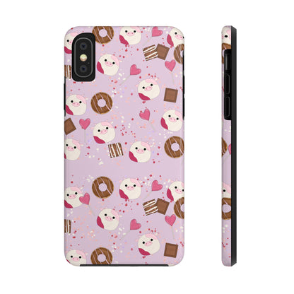 Cute Pink Cow squish inspired + Sweet Desserts/Treats Tough Phone Case. iPhone 7, 8, X, 11, 12, 13, 14 & more