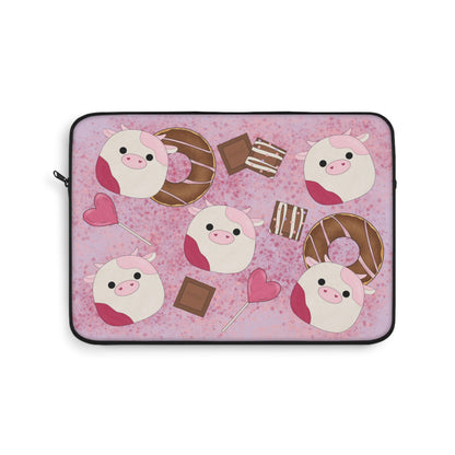 Pink Cow and Sweet Treats Squish Inspired Laptop Sleeve/Case