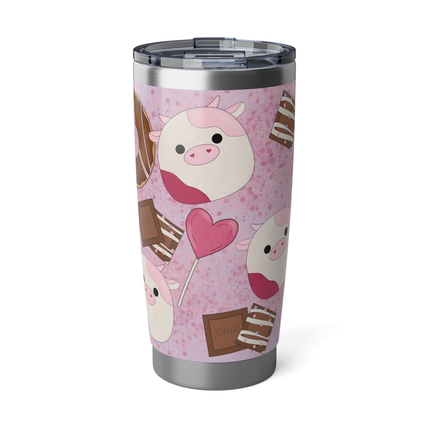 Cute Pink Cow squish inspired + Sweet Treats Vagabond 20oz Tumbler