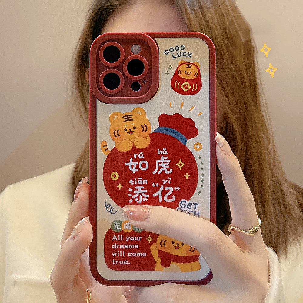 Multiple Design Options Cute Red Year Of Tiger iPhone Case