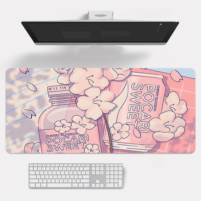 Adorable Cherry Blossom  Inspired Rubber Mouse Pad