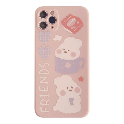 Adorable Pink Friend Bunny iPhone Case