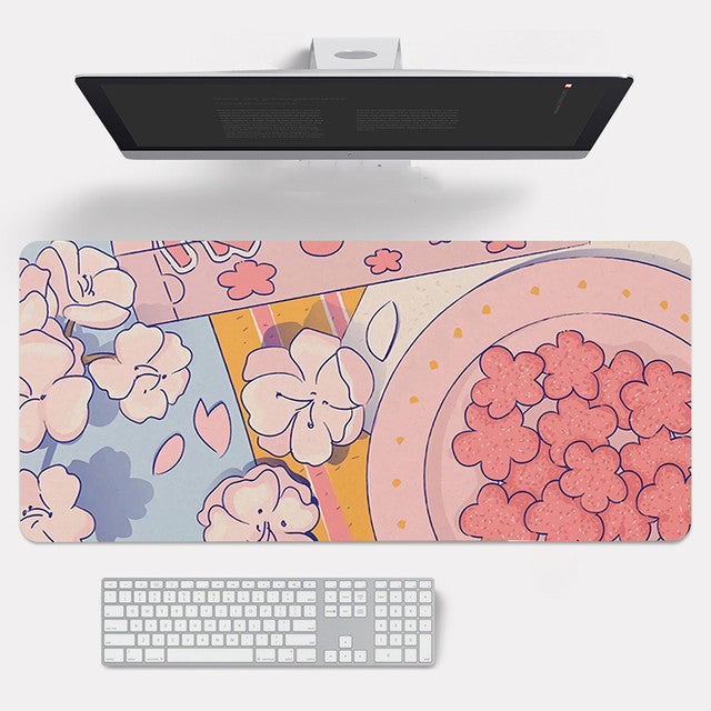 Adorable Cherry Blossom  Inspired Rubber Mouse Pad