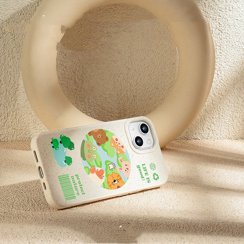 Adorable Animal Friends Fully Degradable iPhone Case